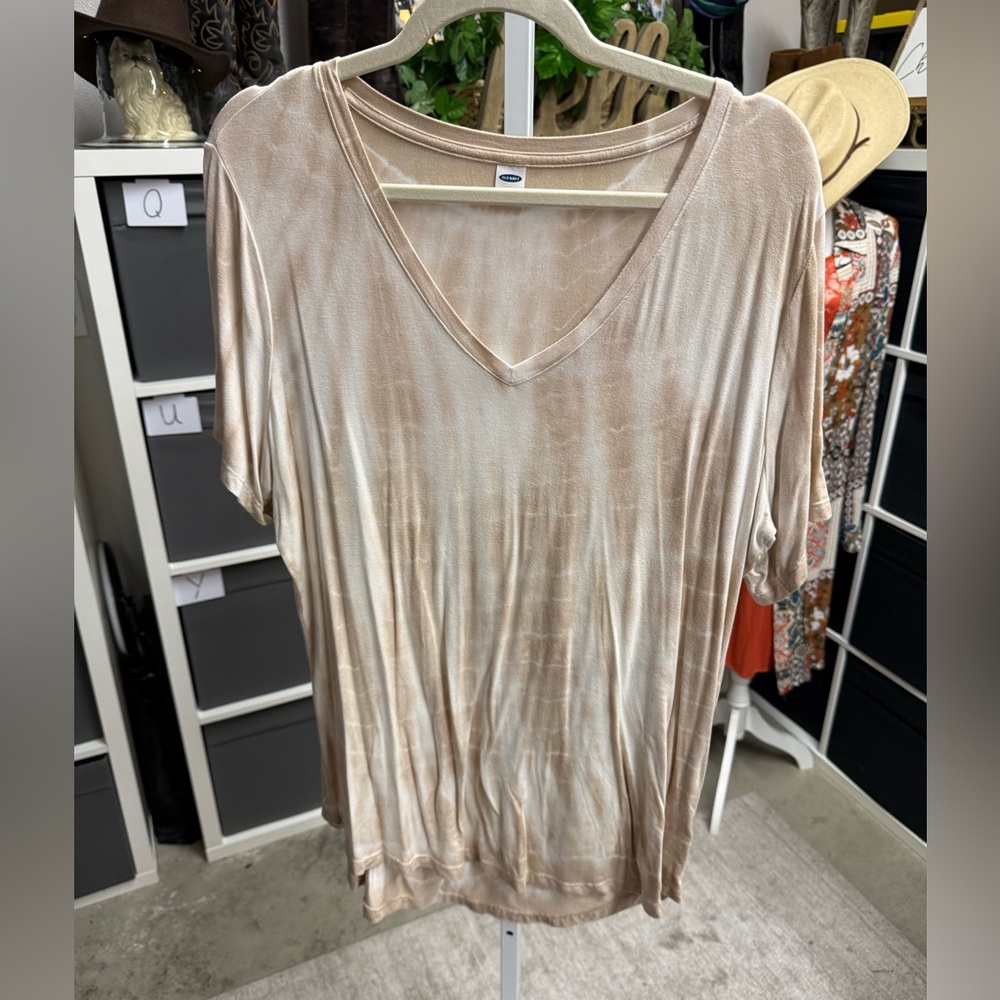 Old Navy Luxe V-Neck Women's Tie Dye Top